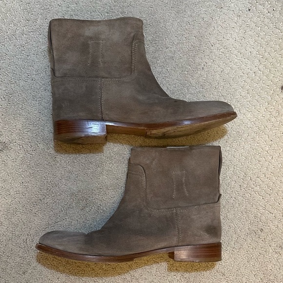 Rag and Bone Holly ankle boot stone suede size 9.5 - Picture 1 of 8